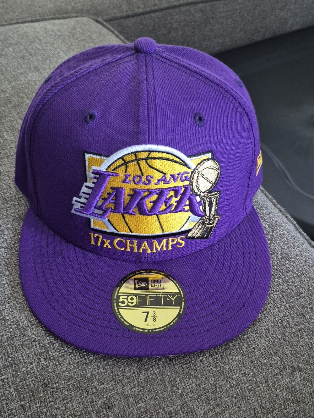 New Era Los Angeles Lakers Purple and Yellow Championship 59FIFTY Cap